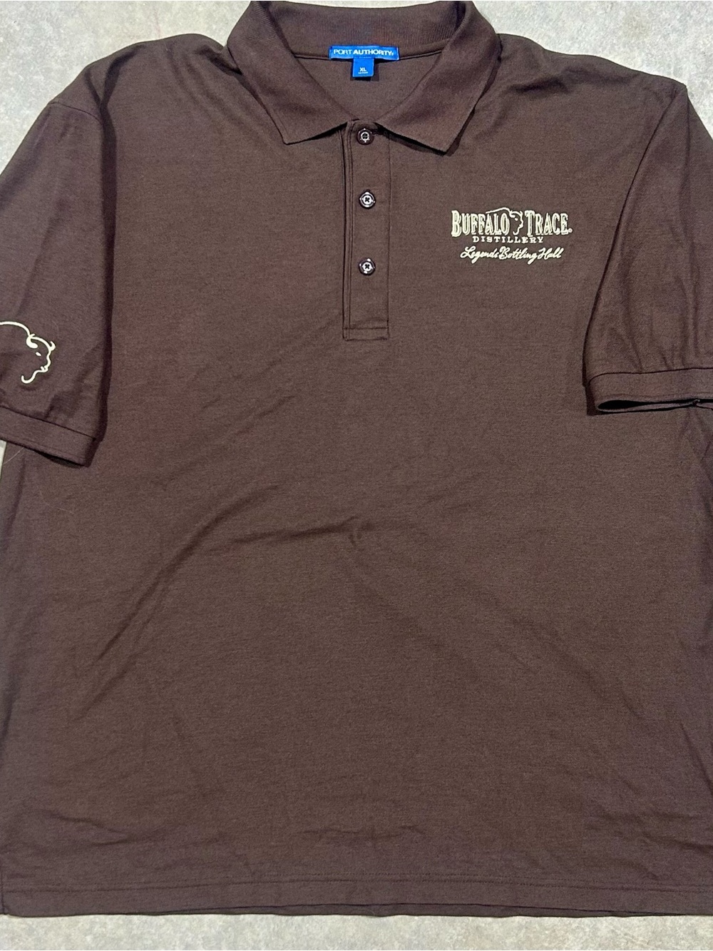 Port Authority Brown Buffalo Trace Embroidered Polo